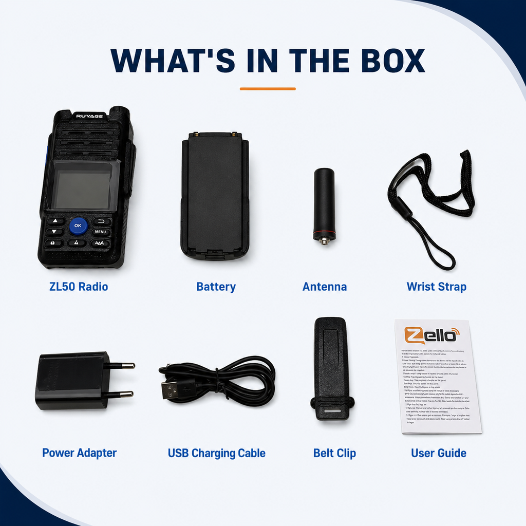 RUYAGE ZL50 Zello-Compatible Android WiFi Walkie Talkie Ruyage Radio