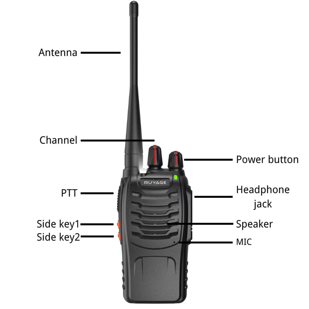 RUYAGE 888S UHF Walkie Talkies 2 Pack Ruyage Radio