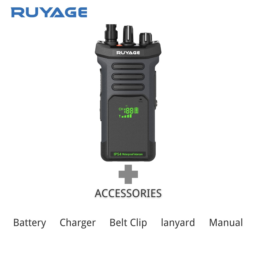 RUYAGE RT10 20W UHF Long-Range Analog Walkie Talkie Ruyage Radio