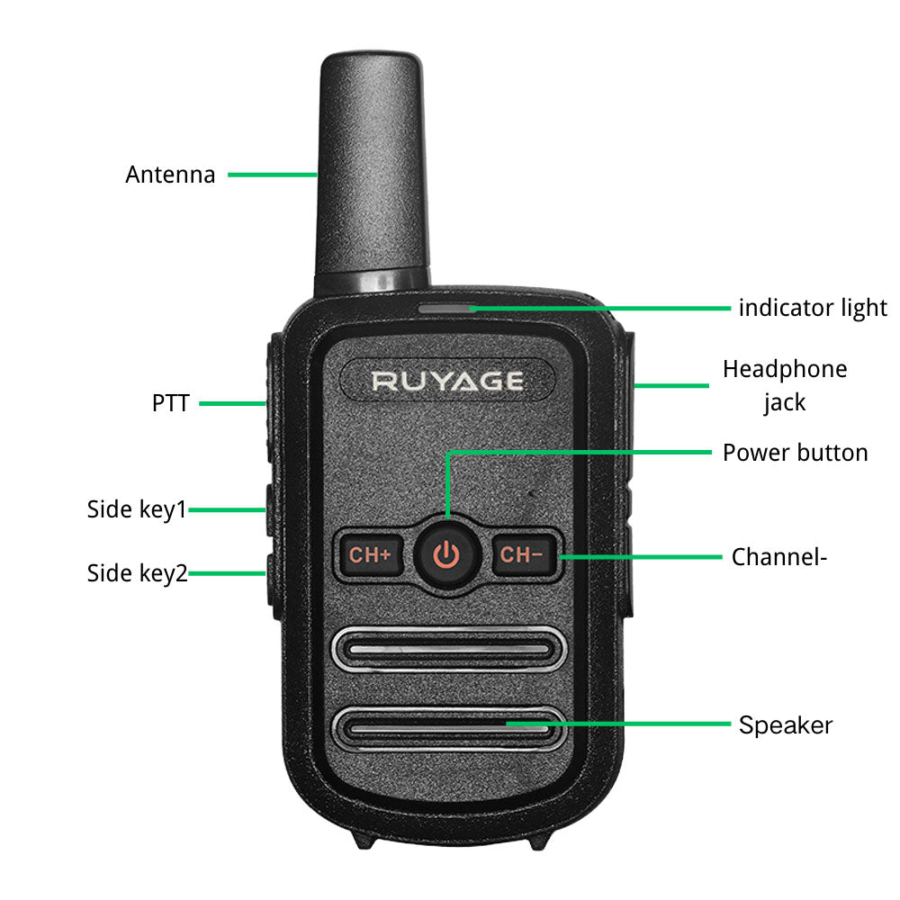 RUYAGE Long Range FRS Walkie Talkie | Rechargeable Two Way Radio with VOX Ruyage Radio