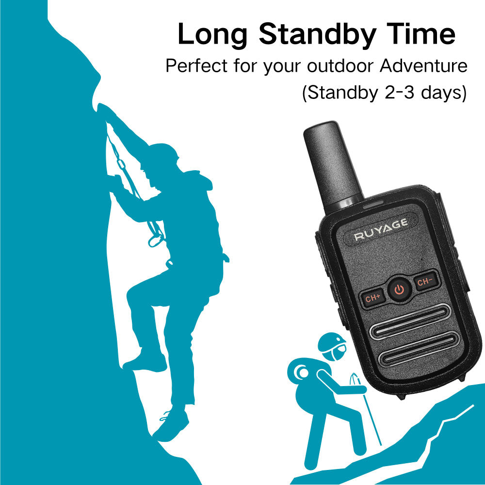 RUYAGE Long Range FRS Walkie Talkie | Rechargeable Two Way Radio with VOX Ruyage Radio