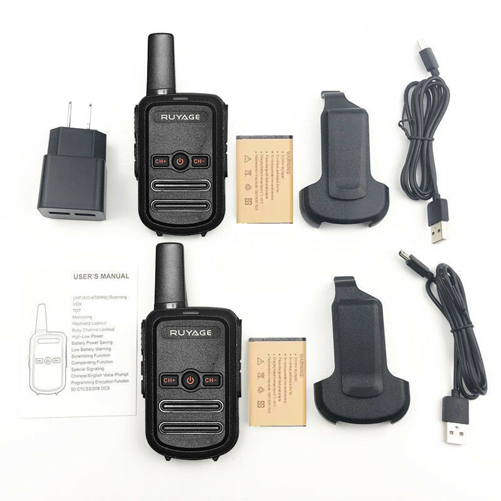 RUYAGE Long Range FRS Walkie Talkie | Rechargeable Two Way Radio with VOX Ruyage Radio