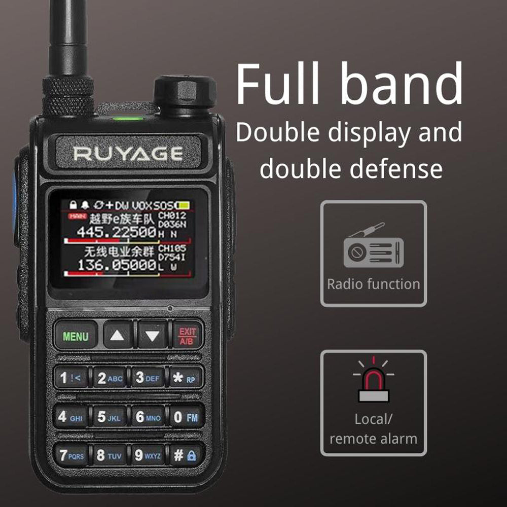RUYAGE Multi Band Two Way Radio | 999 Channel Portable Walkie Talkie Ruyage Radio