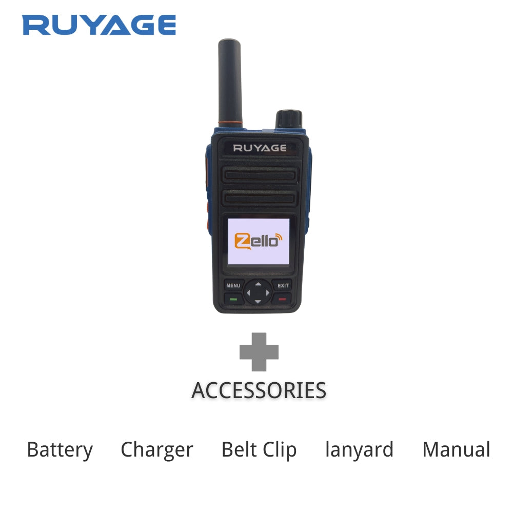 Ruyage RY58 Zello Push-to-Talk 4G LTE Long Range PoC Radio Ruyage Radio
