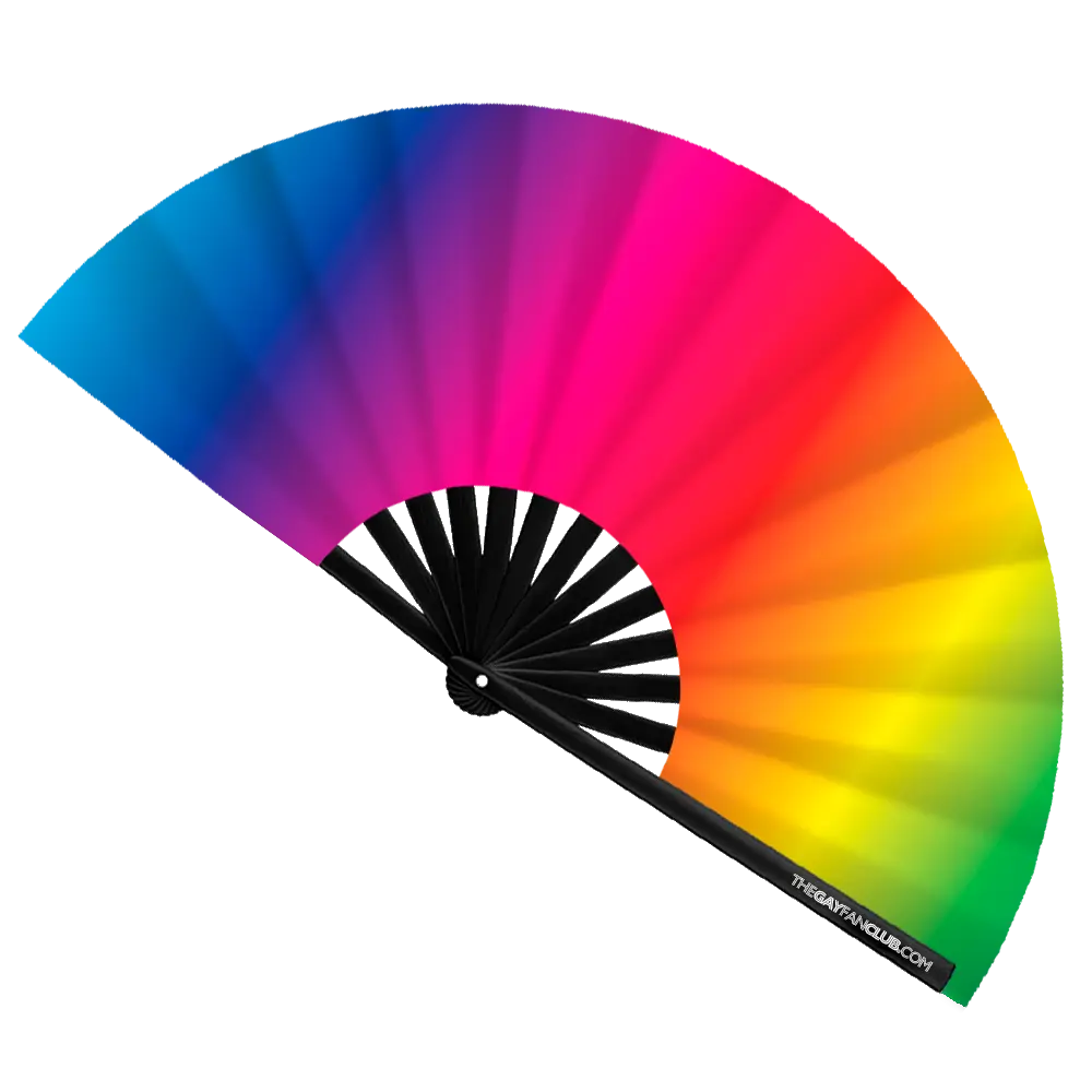Rainbow Rave Fan (UV) The Gay Fan Club