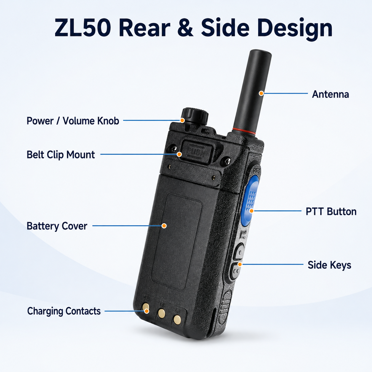 RUYAGE ZL50 Zello-Compatible Android WiFi Walkie Talkie Ruyage Radio
