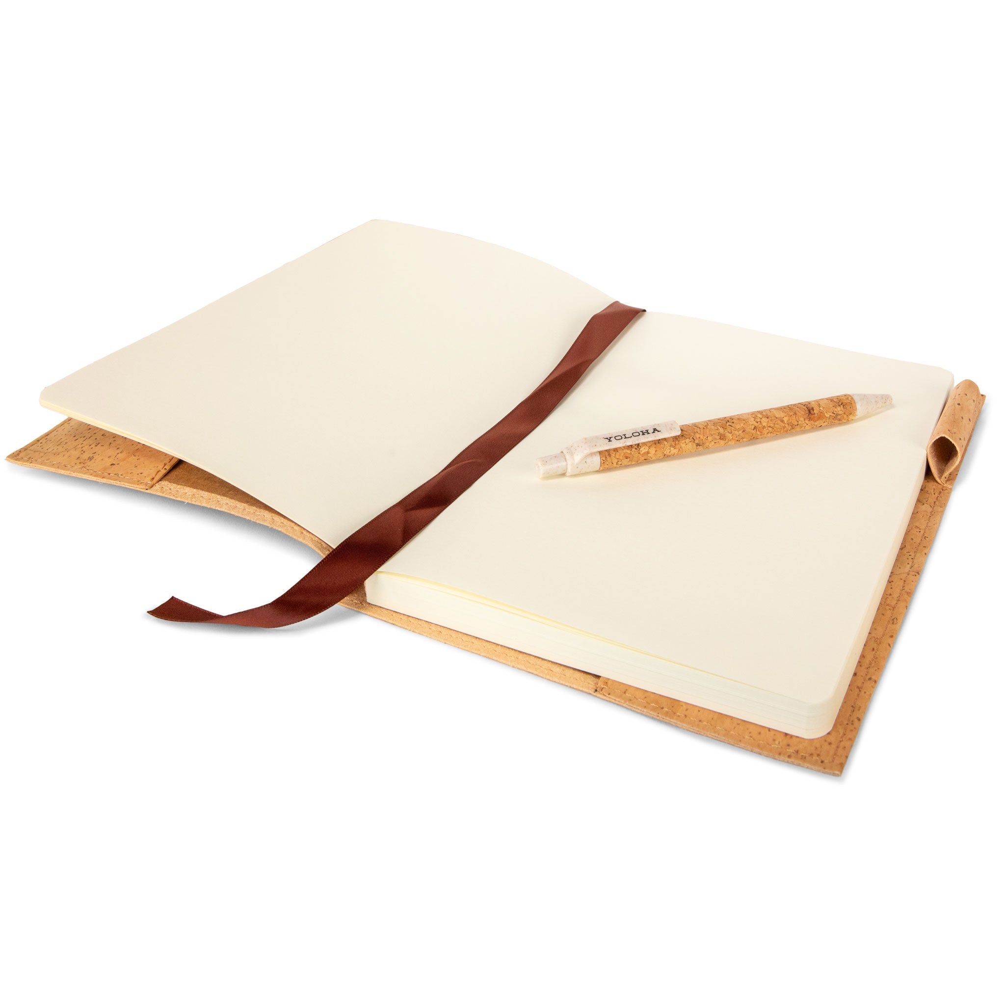 Refillable Cork Journal Book Yoloha Yoga