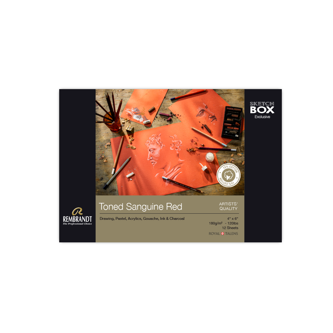 Rembrandt Toned Sanguined Red Paper 4x6  | 12 Sheets ShopSketchBox