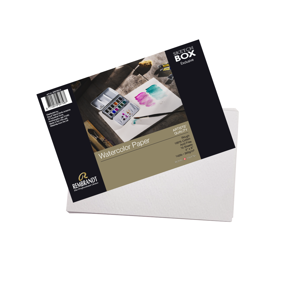 Rembrandt Watercolor Paper 4x6 Rough 10 sheets ShopSketchBox
