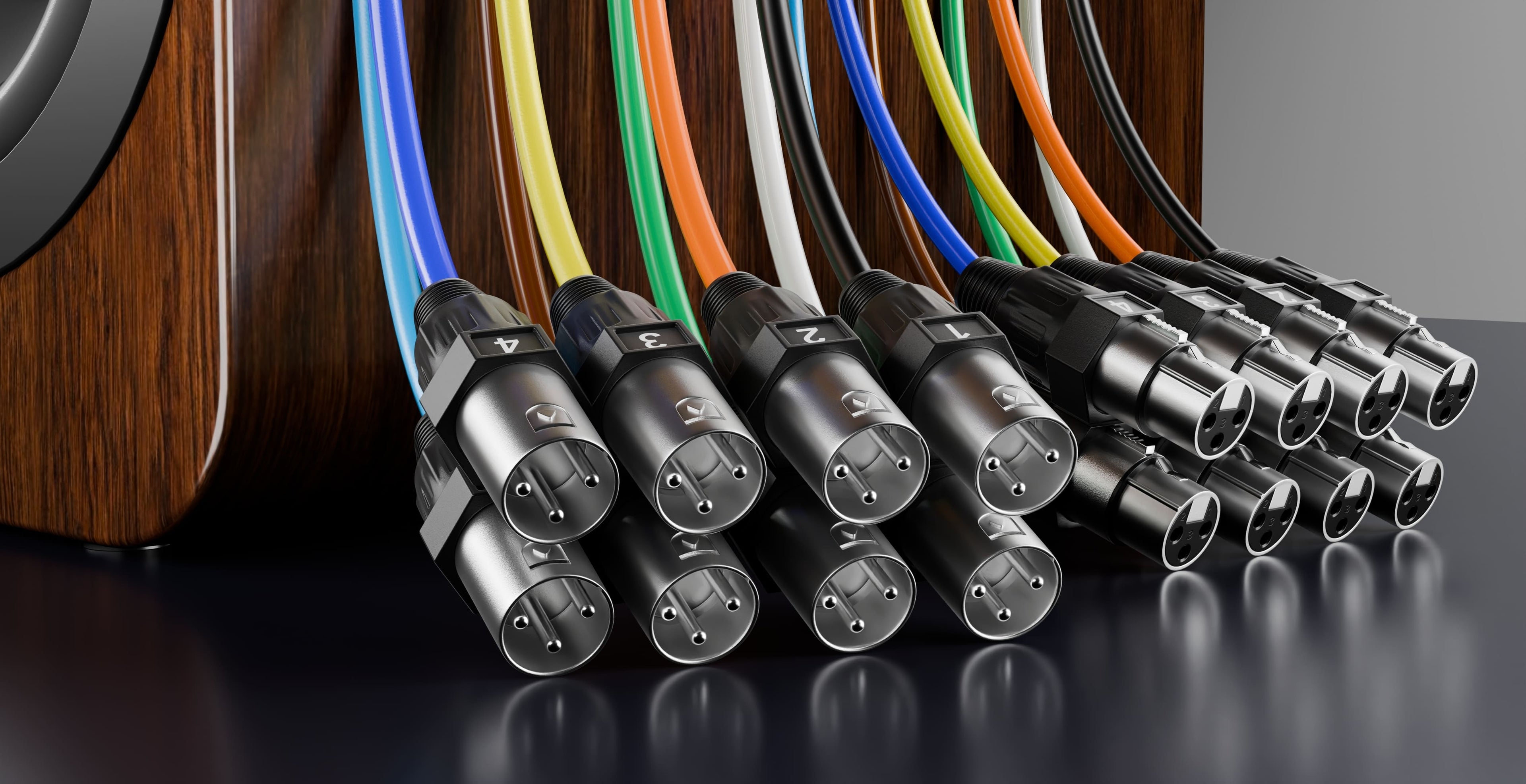 XLR Snake Cable (8 Channels) 20 FT by FAT TOAD - Patch Studio, Stage, Live Sound Recording Multicore Cords - Pro Audio Female to Male Mic Cables GeekStands.com