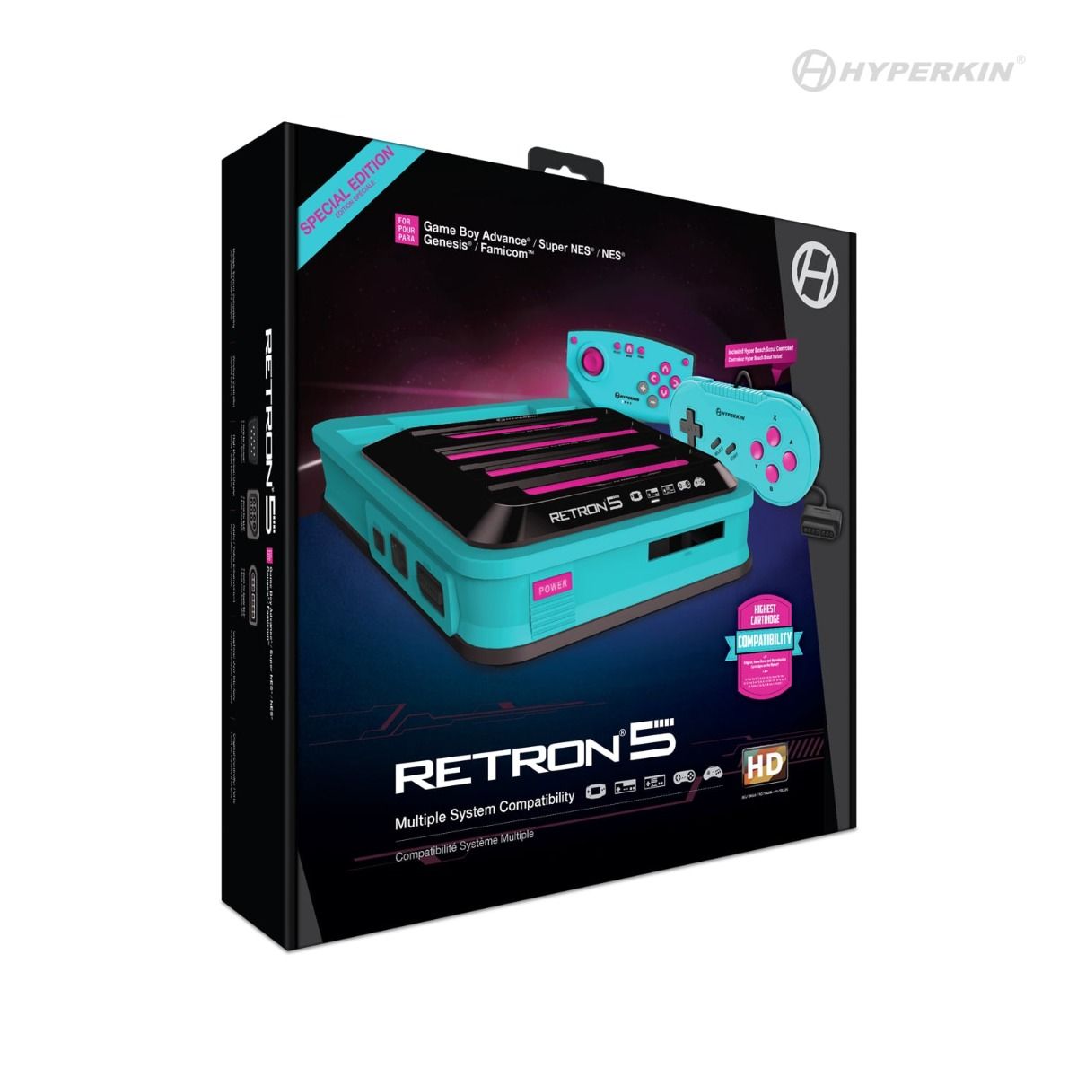 Hyperkin RetroN 5 [Special Edition: Hyper Beach] NES Retro Gaming of Denver