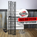 DJ Triangle Truss Extension Lighting System by GRIFFIN | Mounts on your Speaker Stands | Trussing Stage Kit for Smoke Machines & Dance Can Lights | C Clamps Mounting Brackets & Platform Hardware Set GeekStands.com