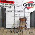 2-Pack Hi-Hat Stand & Cymbal Boom Stand Kit by GRIFFIN | Deluxe Chrome Hardware with Hi-Hat Pedal, Pull Chain & Double-Braced Legs | Counterweight Adapter for Crash, Ride, & Splash Cymbals GeekStands.com