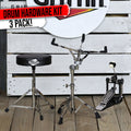 2-Pack Kick Bass Drum Pedal & Snare Drum Stand Set by GRIFFIN | Deluxe Double-Chain Foot Pedal with 4-Sided Beater & Adjustable Power Cam | Durable Percussion Hardware for Intense Play GeekStands.com