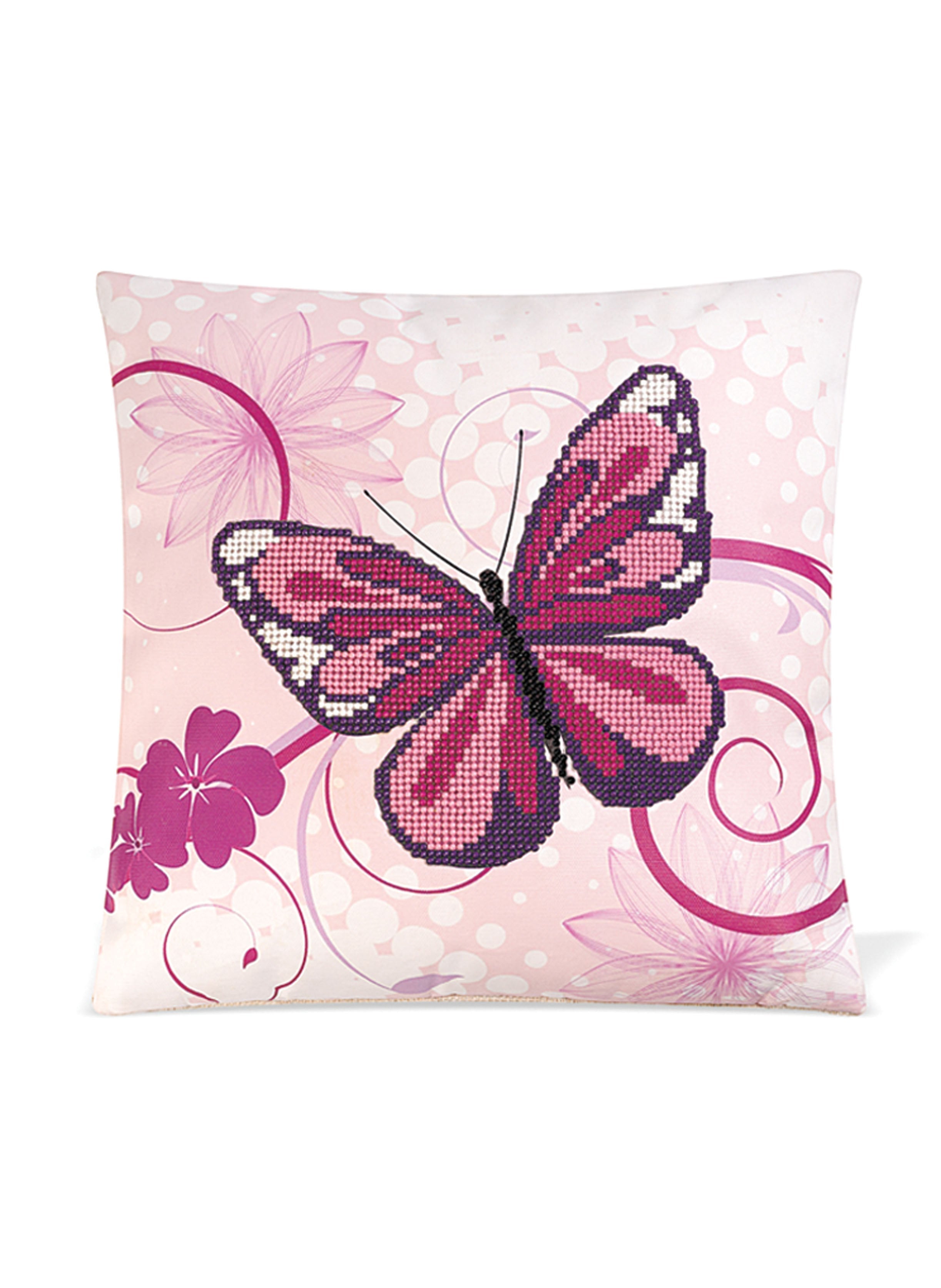 Diamond Art Pillowcase Kit - Butterfly Colours Crafts