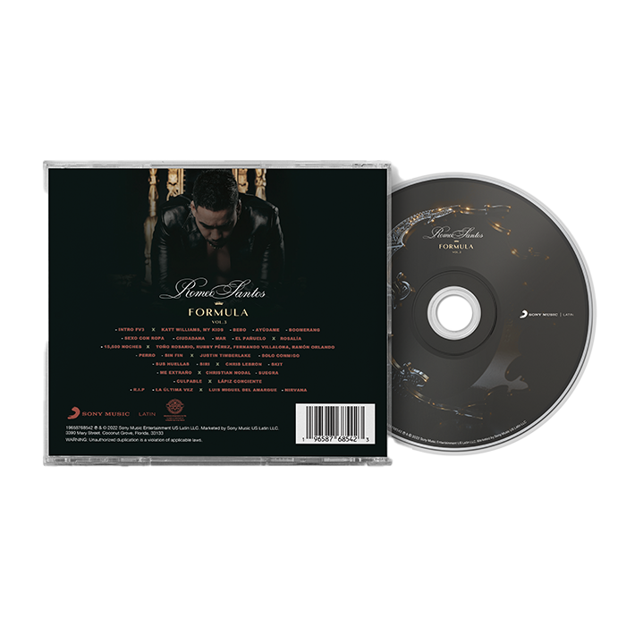 Romeo Santos - Fórmula, Vol. 3 CD Sony Latin
