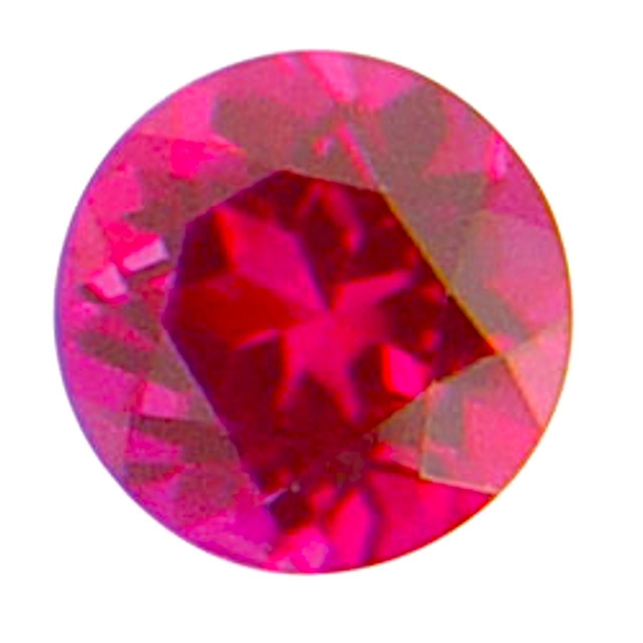 Ruby Lab Grown Round Cut Man Made Calibrated Synthetic Thailand AAA IF rocksolidfossils