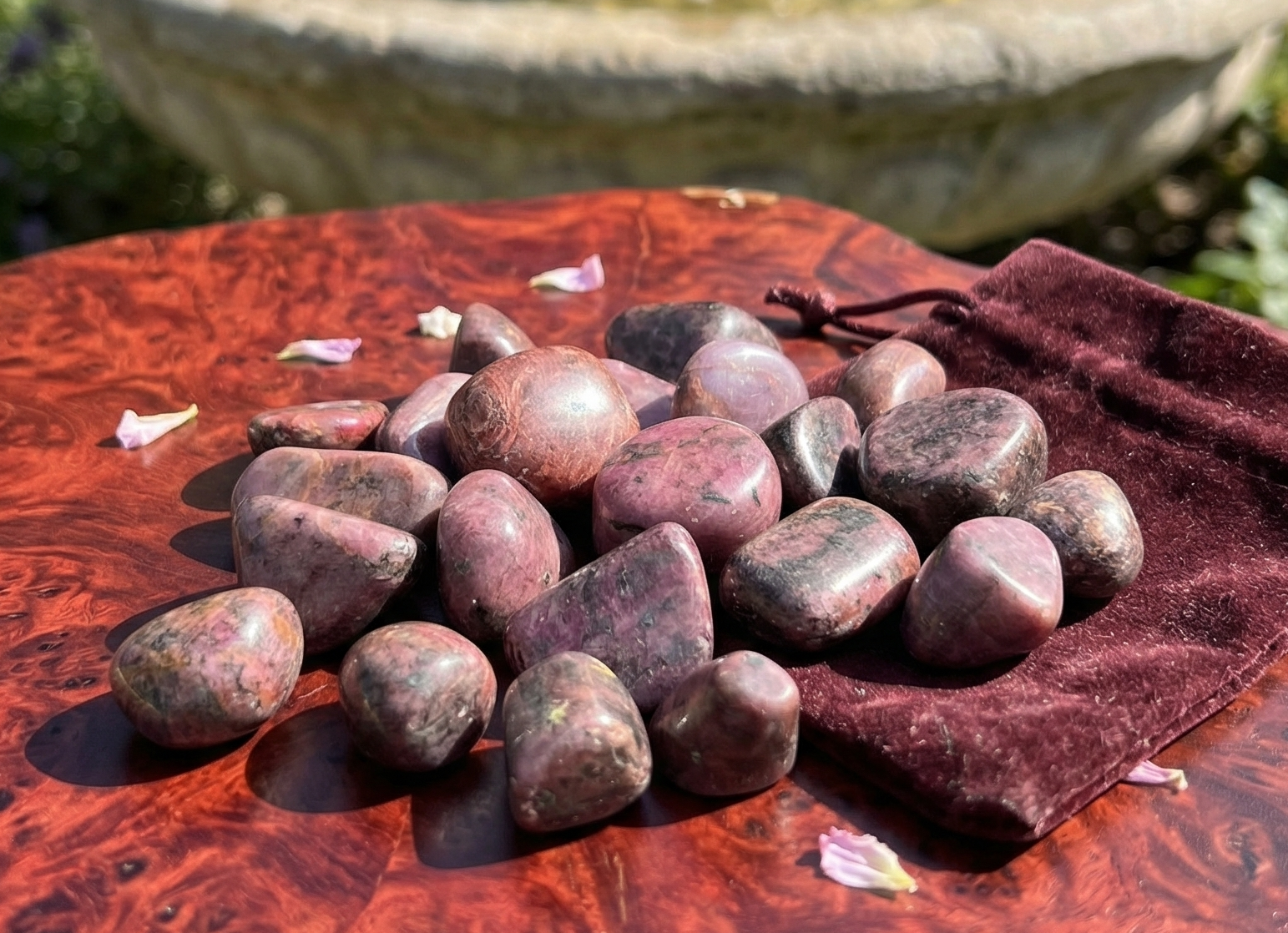 Red Ruby Crystal Tumbled (UV Reactive)(By The Piece Or Pound) Amazing Crystals