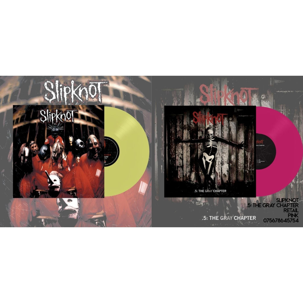 Slipknot (Lemon LP Vinyl) & .5: The Gray Chapter (X) (Pink Vinyl/2LP) Bundle Music
