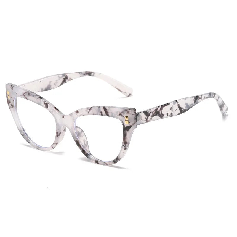 Anti Blue Light Optical Cat Eye Glasses Women Vintage Brand Designer Myopia Prescription Sexy Ladies Rivet Eye Glasses Frame T&L Fashions Boutique