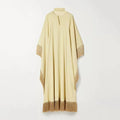 Liberated Oversized Fringe Kaftan Boho Brown