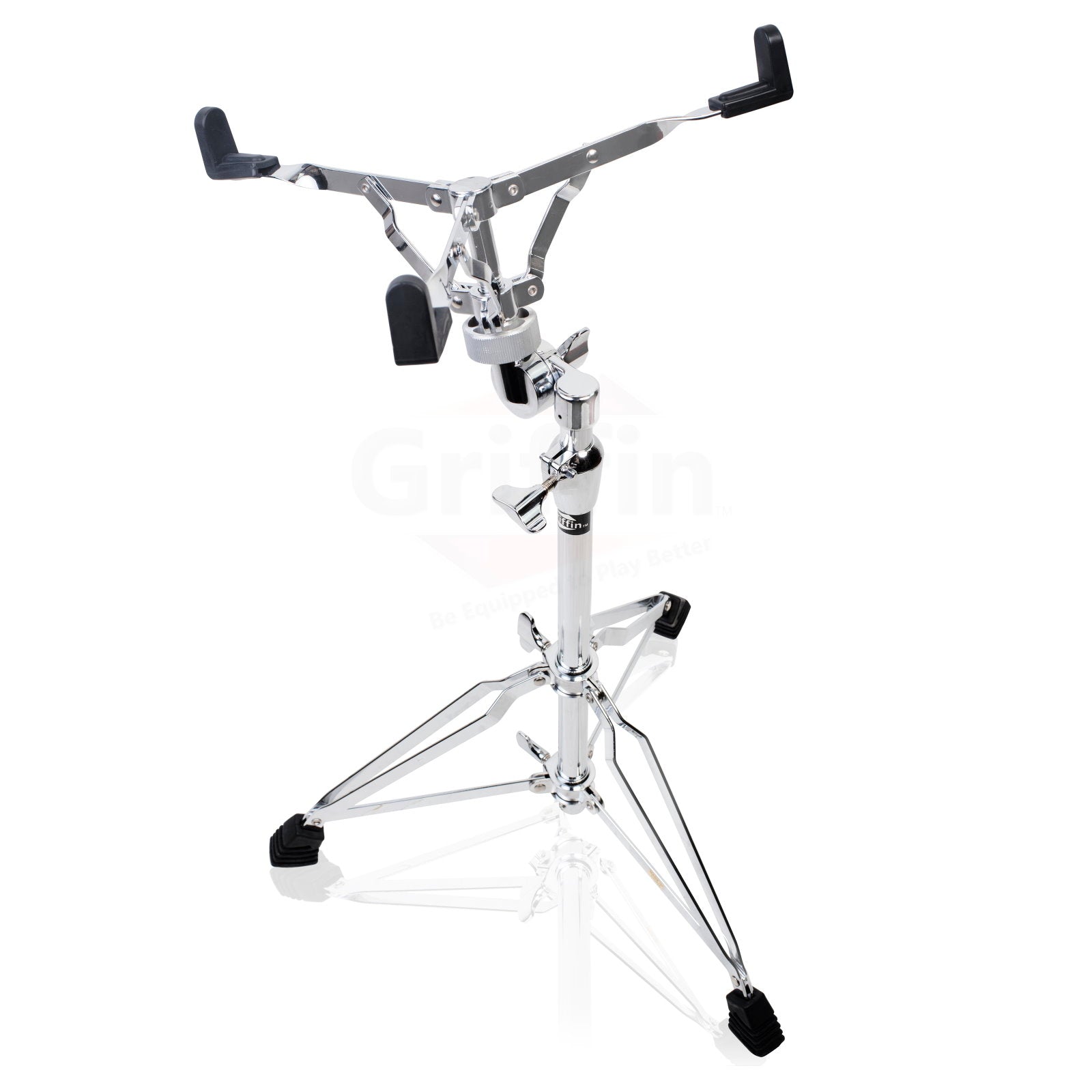 GRIFFIN Deluxe Snare Drum Stand | Percussion Hardware Kit with Key | Double Braced Medium Weight Mount for Snares, Tom Drums & Practice Pad | Adjustable Height & Tilting Gear Clamp Style Basket Holder GeekStands.com
