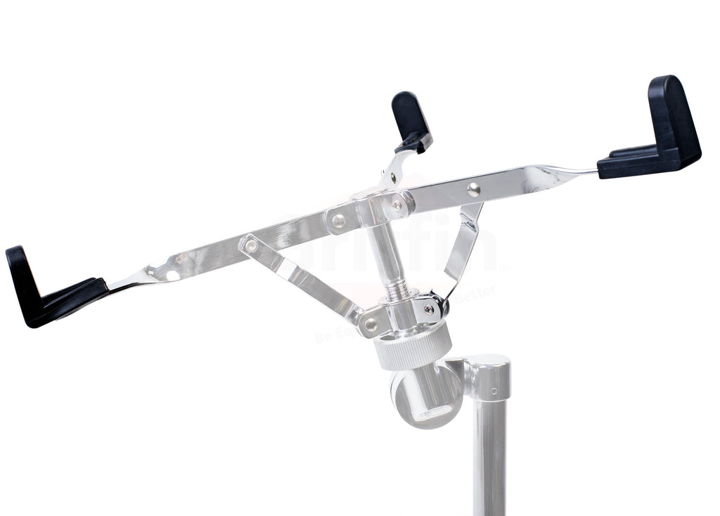GRIFFIN Deluxe Snare Drum Stand - Percussion Hardware Kit with Key - Double Braced Medium Weight Mount for Snares, Tom Drums & Adjustable Practice Pad GeekStands.com