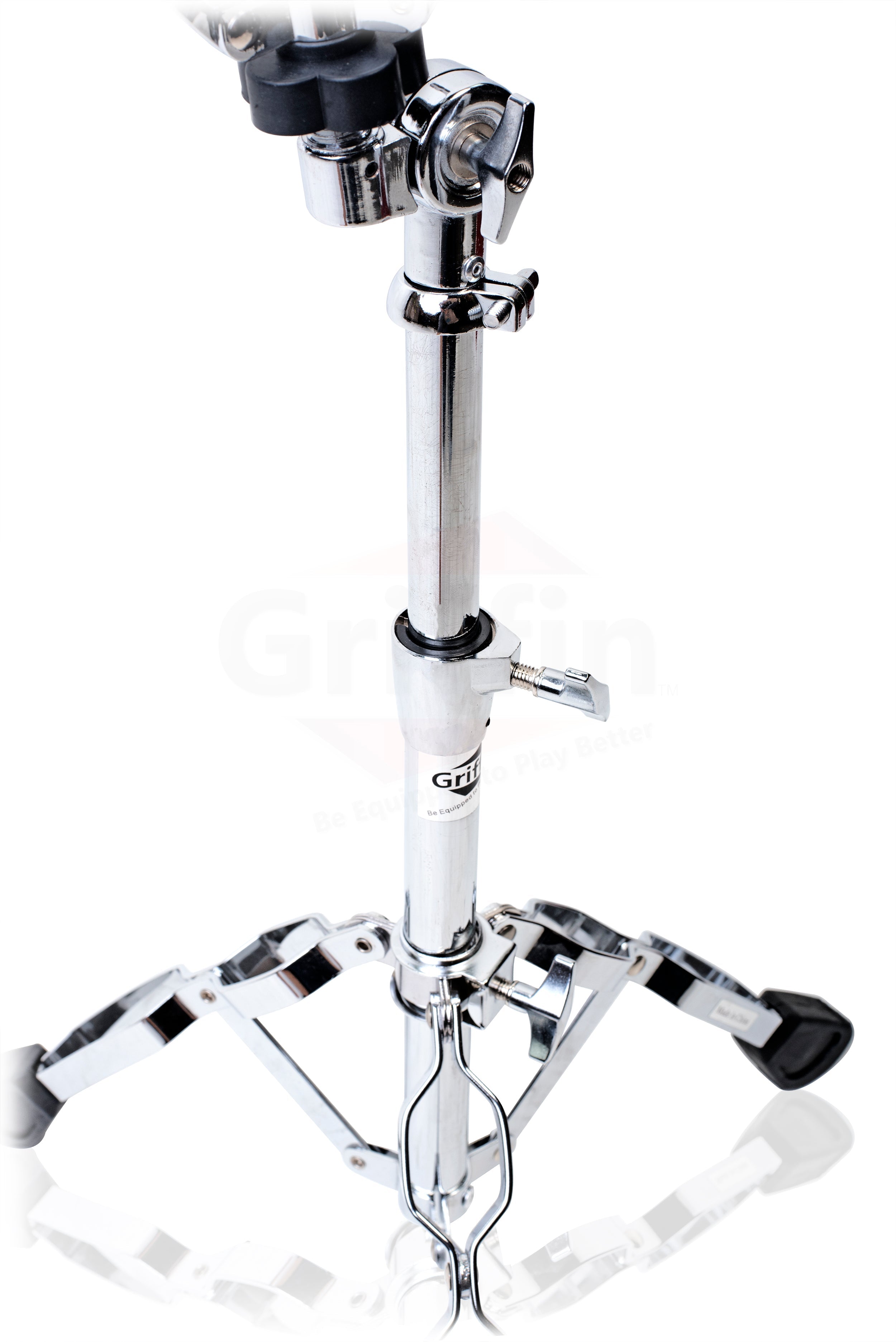 GRIFFIN Deluxe Snare Drum Stand | Percussion Hardware Kit with Key | Double Braced Medium Weight Mount for Snares, Tom Drums & Practice Pad | Adjustable Height & Tilting Gear Clamp Style Basket Holder GeekStands.com