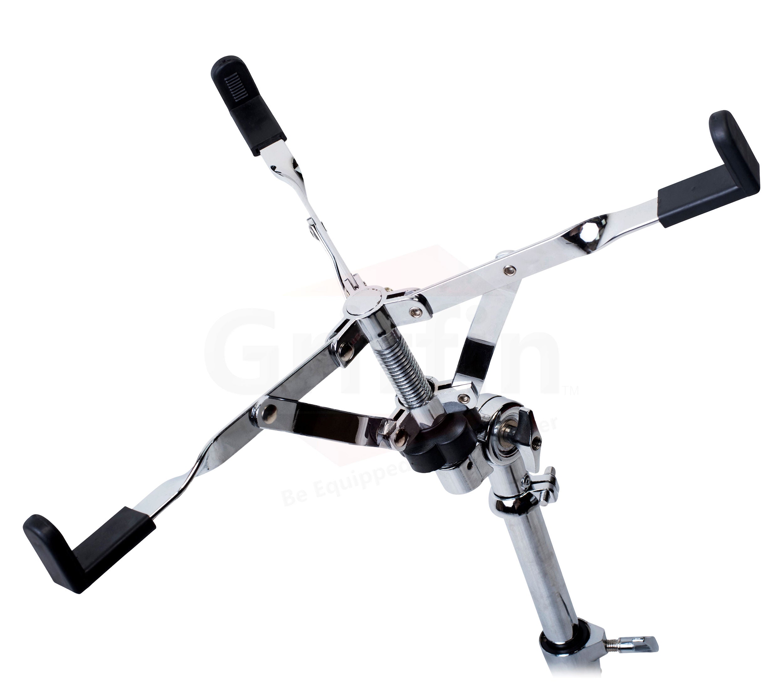 GRIFFIN Deluxe Snare Drum Stand | Percussion Hardware Kit with Key | Double Braced Medium Weight Mount for Snares, Tom Drums & Practice Pad | Adjustable Height & Tilting Gear Clamp Style Basket Holder GeekStands.com