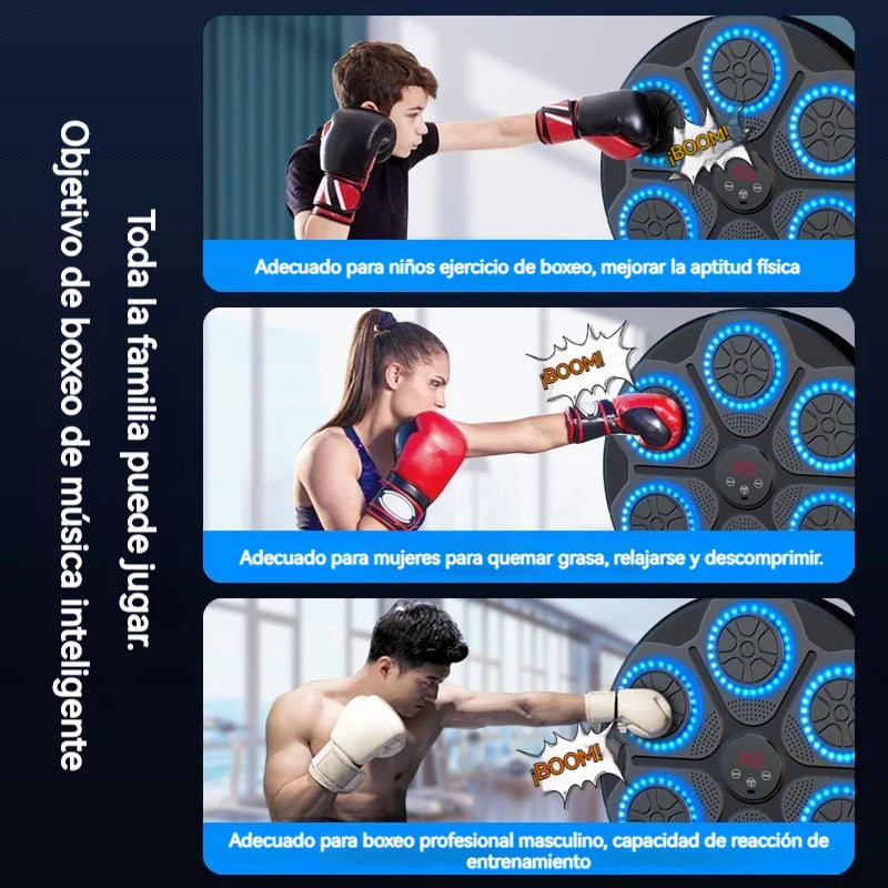 Smart Bluetooth Wall-Mounted Music Boxing Target Trainer – Electronic Punching Machine for Home Gym Zorelie.co