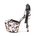 Audacious Horsehair Patchwork Pumps Boho Brown
