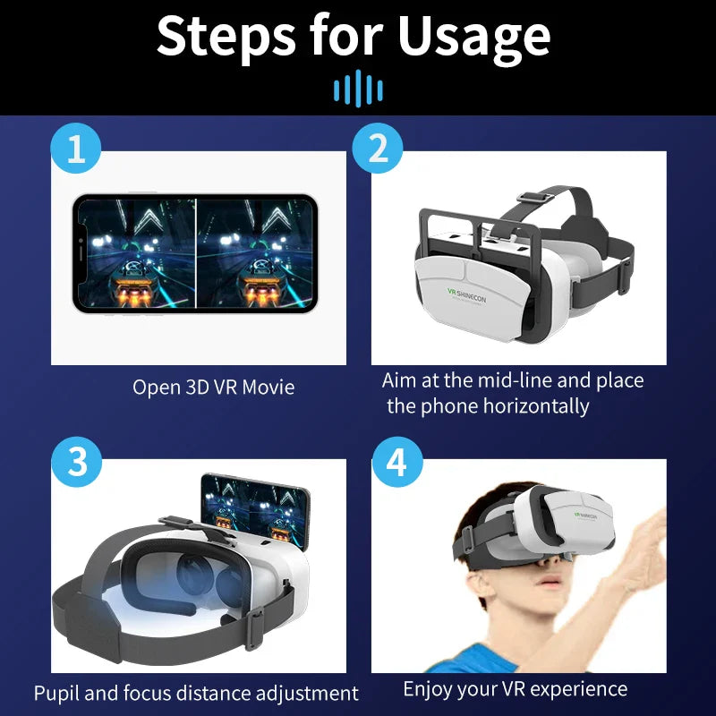 Virtual Reality VR Glasses Headset Electronics Den