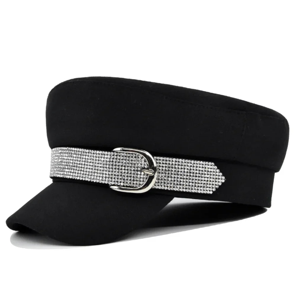British Navy Hat Diamond Belt Buckle T&L Fashions Boutique