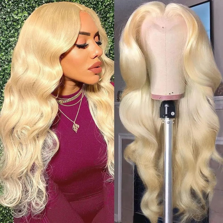 Honey Blonde Lace Front Wig Human Hair Wigs For Women Brazilian Hair Pre Plucked 30 32 Inch 13x4 Body Wave 613 Lace Frontal Wig HOL stores