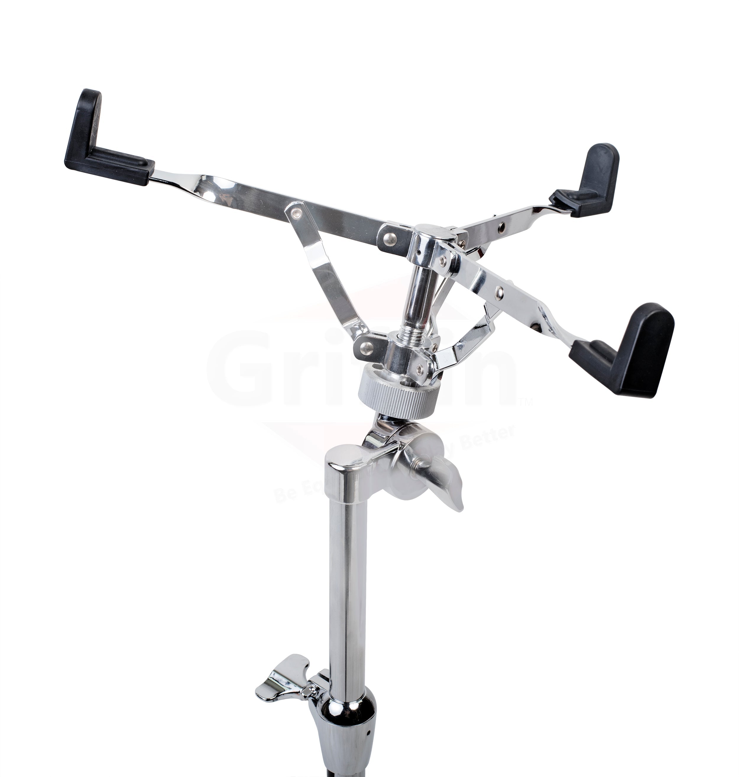 GRIFFIN Concert Stand-Up Snare Drum Stands (2-Pack) - Tall Adjustable Chrome Stand for Practice Pads & Drums - Extended-Height Hardware Mount Holder with Basket Clamp GeekStands.com