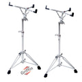 GRIFFIN Concert Stand-Up Snare Drum Stands (2-Pack) - Tall Adjustable Chrome Stand for Practice Pads & Drums - Extended-Height Hardware Mount Holder with Basket Clamp GeekStands.com