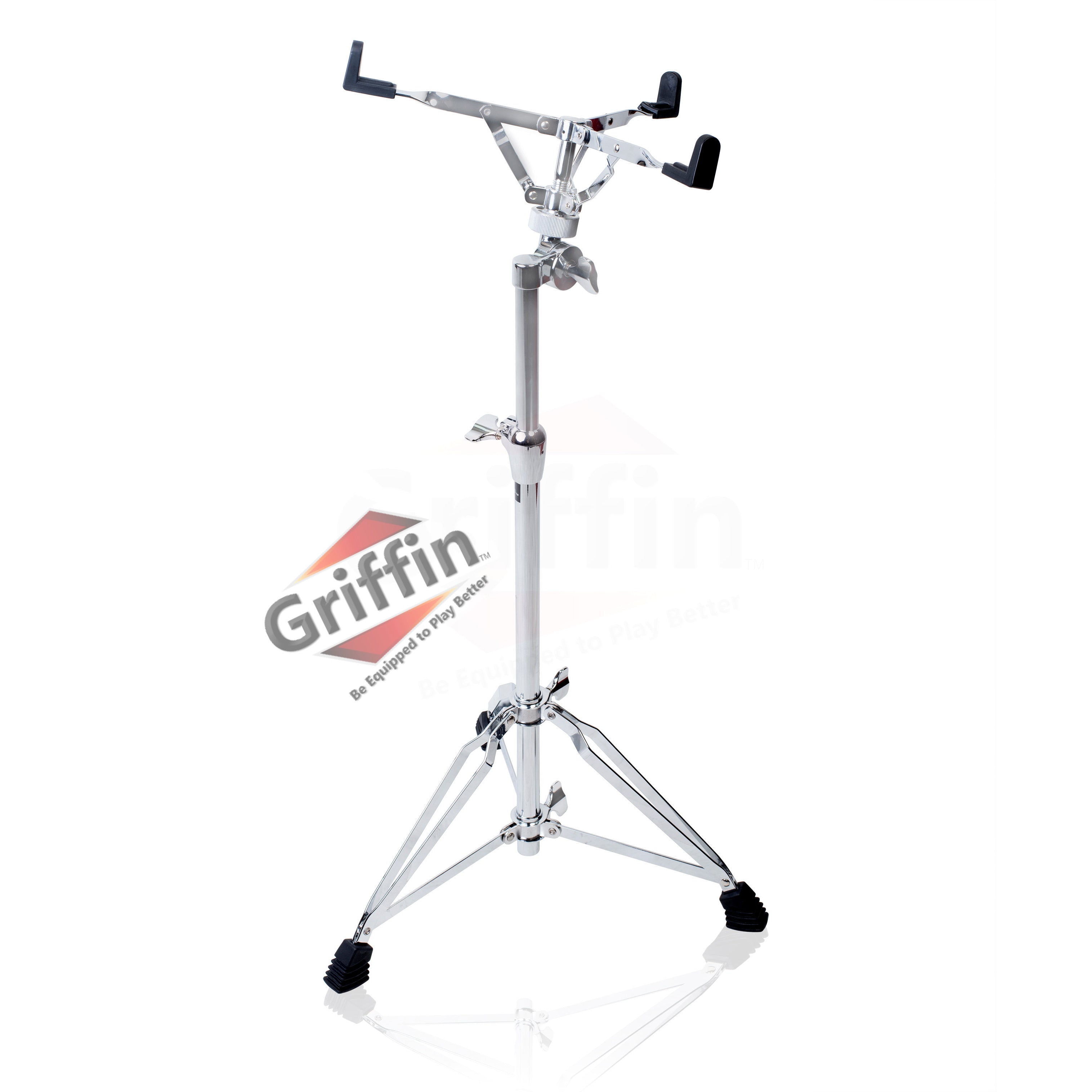 Snare Drum Stand Extended Height by GRIFFIN - Tall Adjustable Height Snare Stand For Practice Pad - Concert Stand Up Drum Mount Holder Basket Clamp GeekStands.com
