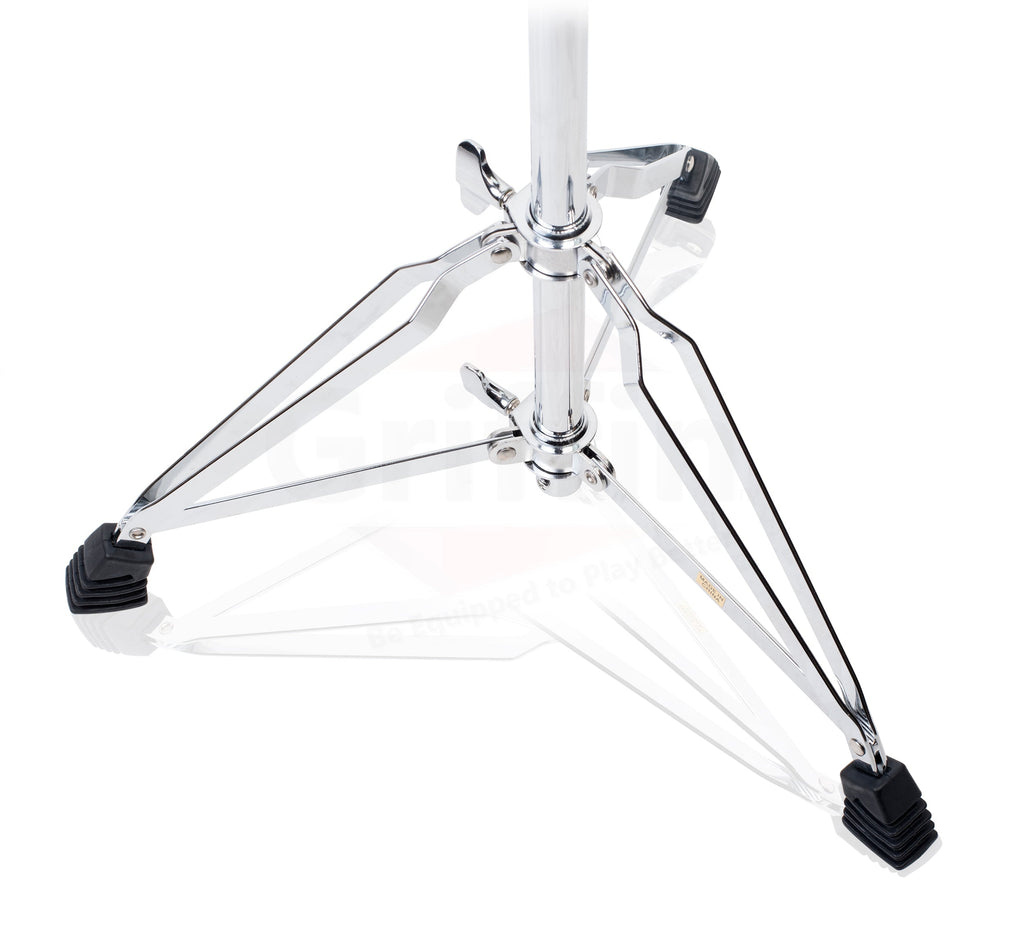 GRIFFIN Concert Stand-Up Snare Drum Stands (2-Pack) - Tall Adjustable Chrome Stand for Practice Pads & Drums - Extended-Height Hardware Mount Holder with Basket Clamp GeekStands.com
