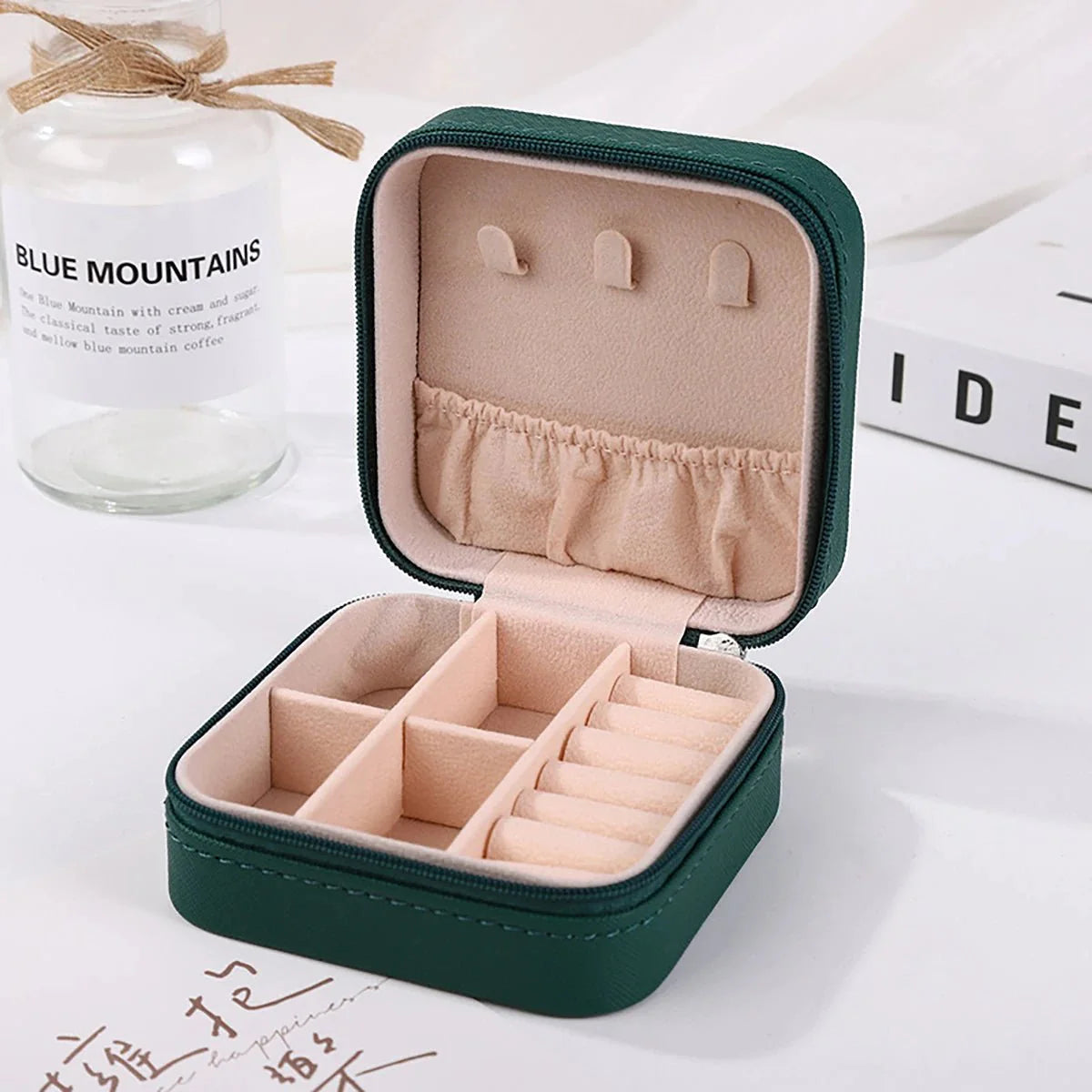 Portable Mini Jewelry Storage Box Travel Organizer Jewelry Case Fashion Hut Jewelry