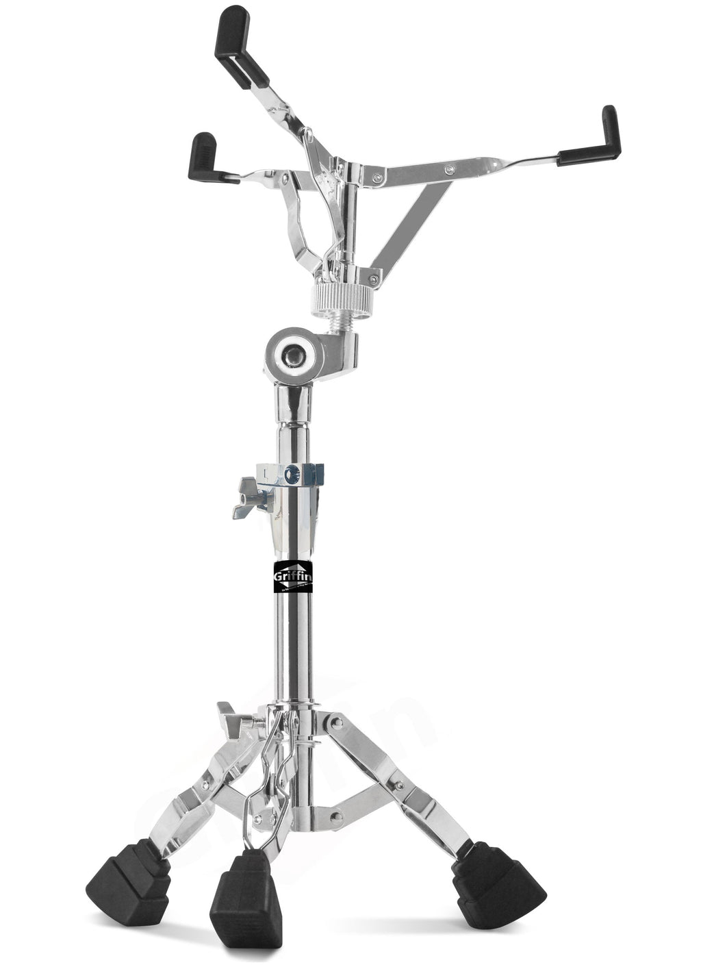 Heavy-Duty Snare Drum Stand by Griffin | Premium Double Braced Percussion Hardware Kit |Weight Mount for Snares, Tom Drums & Practice Pad | Adjustable Height & Tilting Gear Clamp Style Basket Holder GeekStands.com