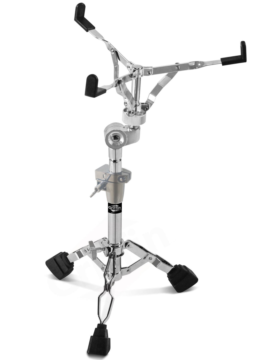 Premium Snare Drum Stand by GRIFFIN - Double Braced Heavy-Duty Weight Mount for Snares, Tom Drums & Adjustable Practice Pad - Percussion Hardware Kit GeekStands.com