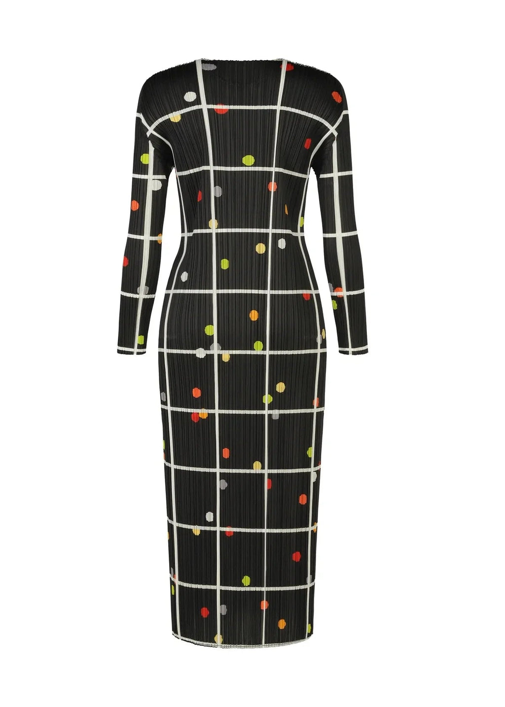 Vibrant Plaid Pleated Maxi Dress Boho Brown