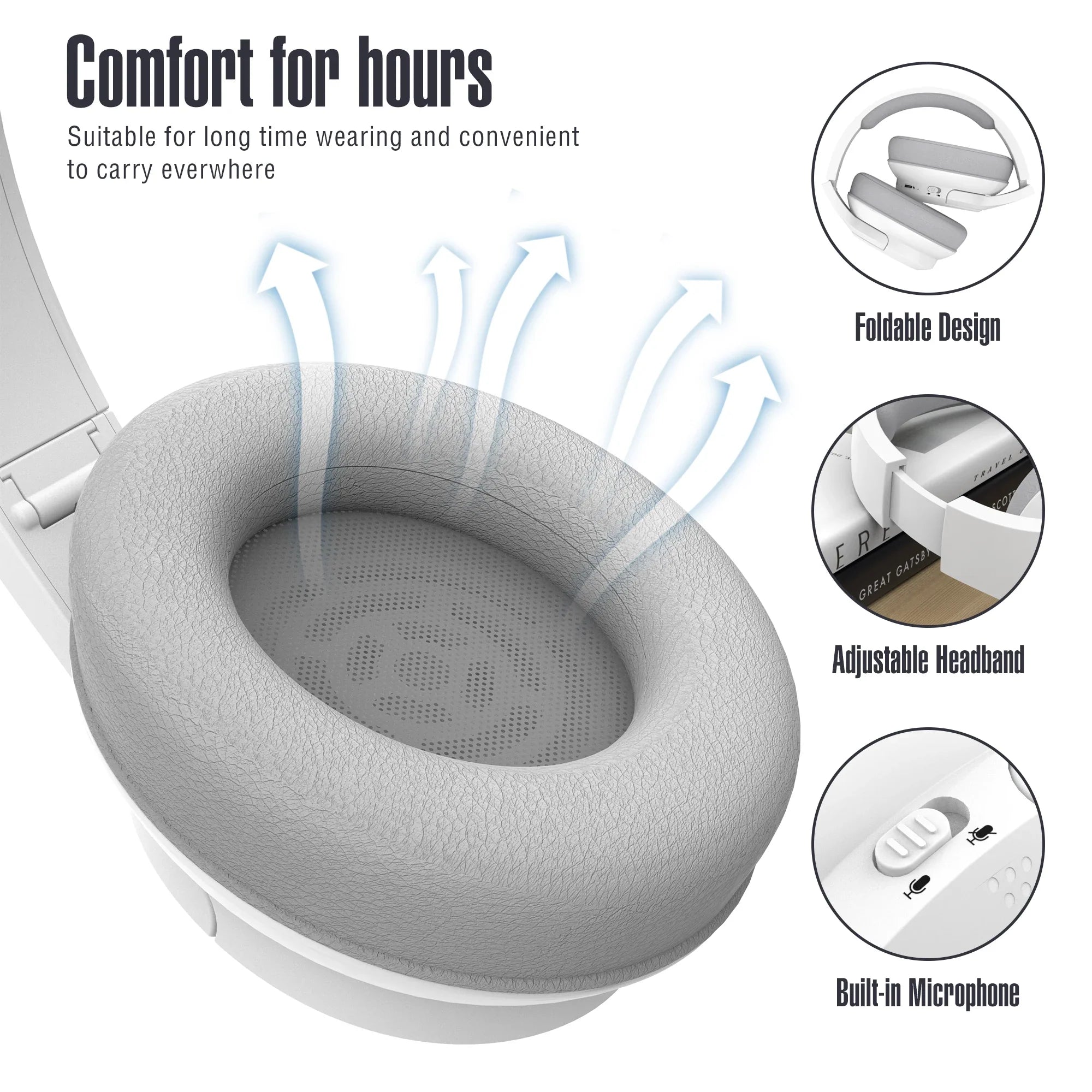 Bluetooth Wireless Over-Ear Headphones Electronics Den