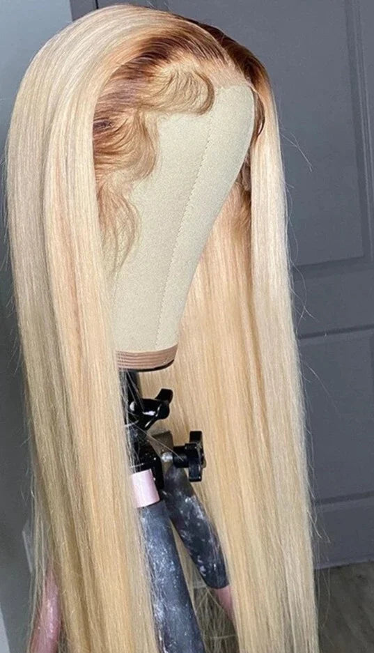 13X4 Ombre Blonde Frontal Wig Human Hair Remy Straight Transparent Lace 4 613 Lace Front Wig For Women HOL stores
