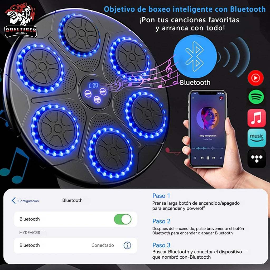 Smart Bluetooth Wall-Mounted Music Boxing Target Trainer – Electronic Punching Machine for Home Gym Zorelie.co