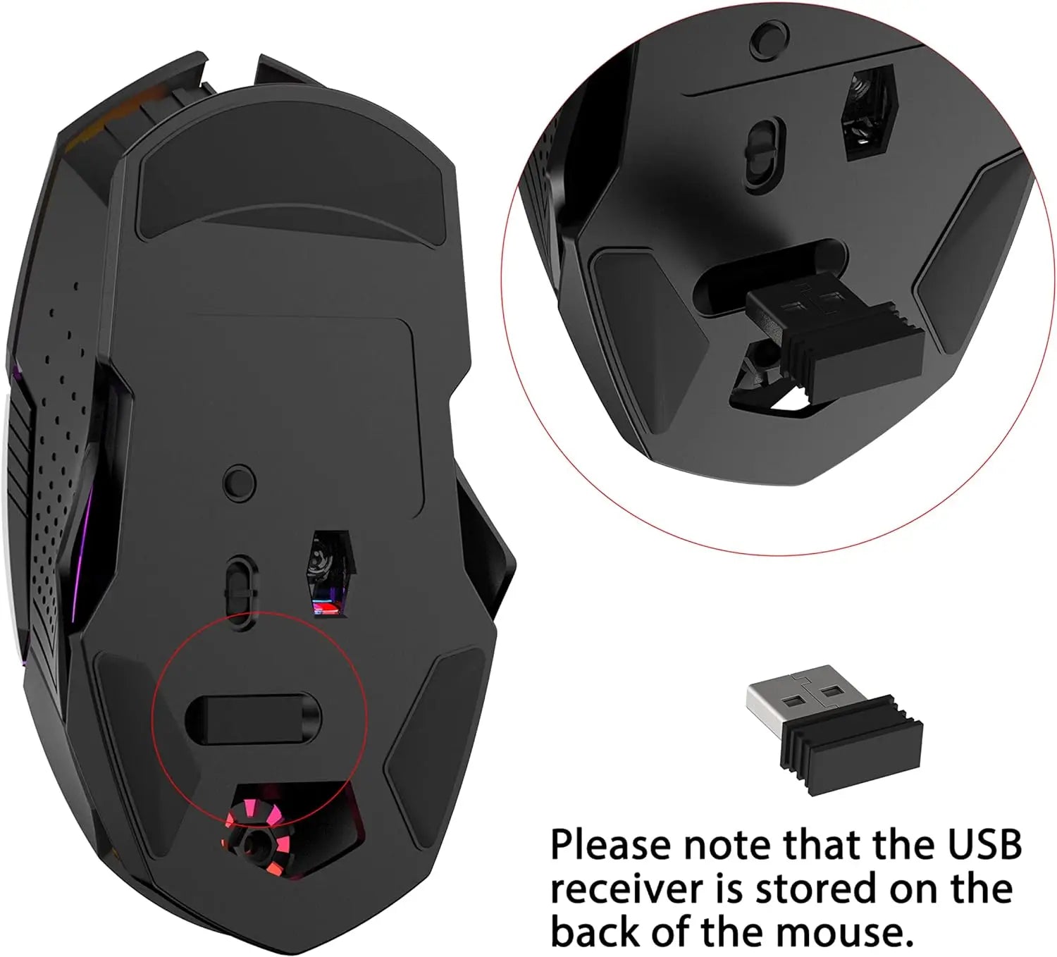 X18 Wireless Gaming Mouse 2.4G 7 RGB Electronics Den