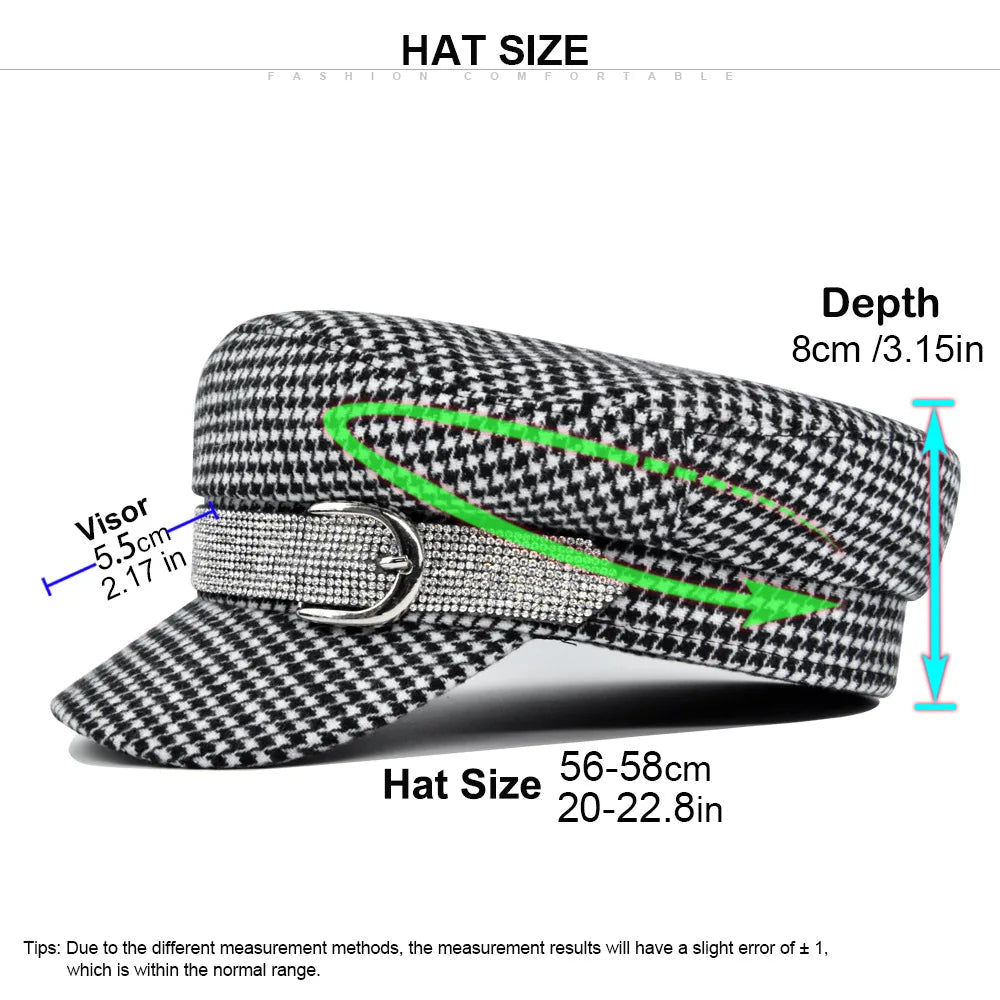 British Navy Hat Diamond Belt Buckle T&L Fashions Boutique