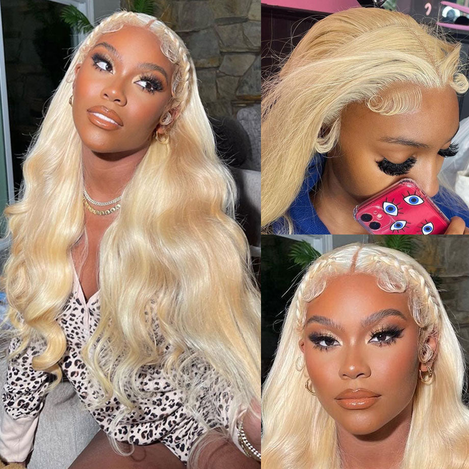 Honey Blonde Lace Front Wig Human Hair Wigs For Women Brazilian Hair Pre Plucked 30 32 Inch 13x4 Body Wave 613 Lace Frontal Wig HOL stores