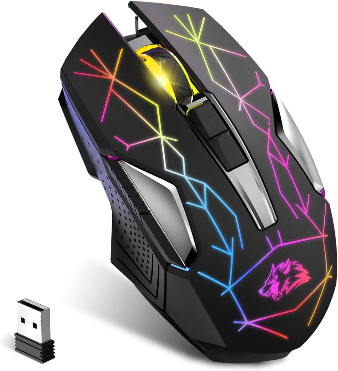 X18 Wireless Gaming Mouse 2.4G 7 RGB Electronics Den
