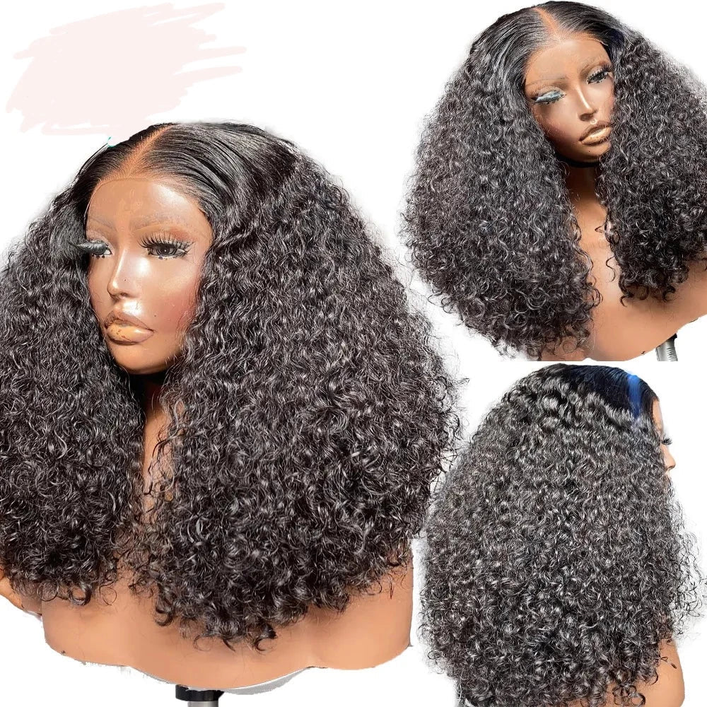 13x4 Curly Lace Front Human Hair Wigs For Black Women Brazilian Deep Wave Lace Frontal Wig Water Curly 4x4 Lace Closure Wig 250% HOL stores